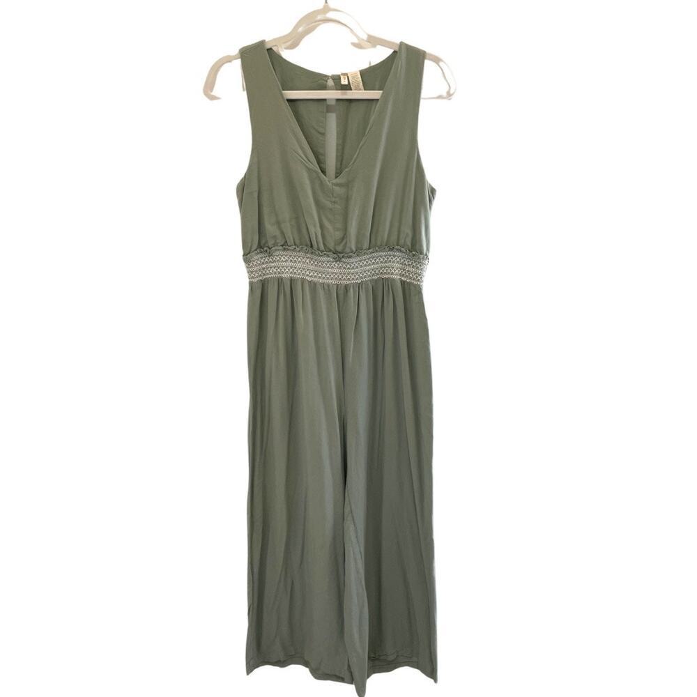 Japna Sage Green Wide Leg Crop Jumper Size Large 700E